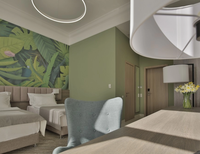 Comfort 2-местный 1-комнатный без балкона Sea view, боковой вид на море - Отель Garden Resort Gagra / Гарден Резорт Гагра